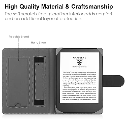 Universal Leather Stand Cover for 6-6.8'' E-Book Reader