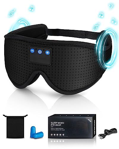 MOXTOYU Bluetooth Sleep Mask Headphones - Black