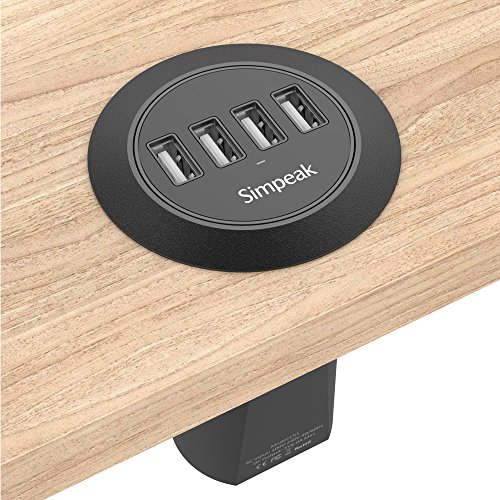 4 USB Port Desk Charger for iPad/Tablet and iPhone/Smartphones