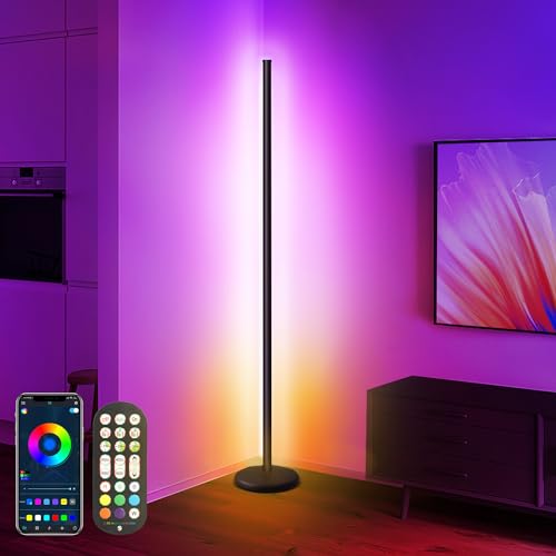 RGB Corner Floor Lamp with Remote & APP Control