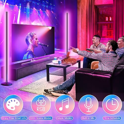RGB Corner Floor Lamp with Remote & APP Control