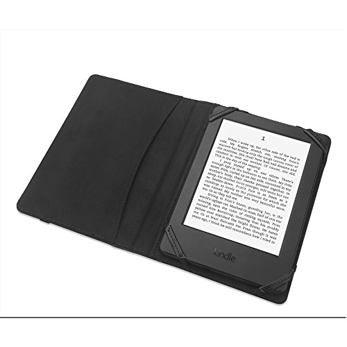 6" ebook Reader Book Style Pu Leather Case - Black