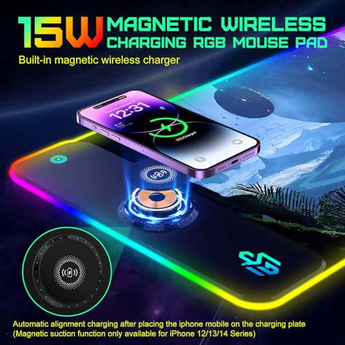 GIM Wireless Charging RGB Gaming Mouse Pad
