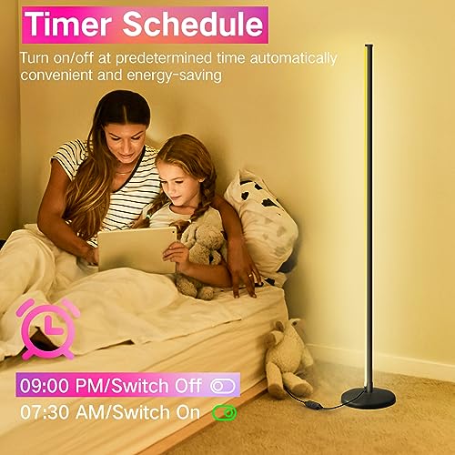 RGB Corner Floor Lamp with Remote & APP Control