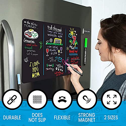 Weekly Planner Fridge Magnet with Neon Markers