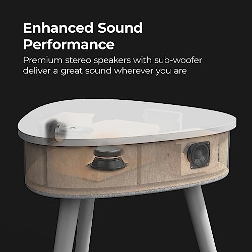 i-box Smart Table: Bluetooth Speaker, Wireless Charger