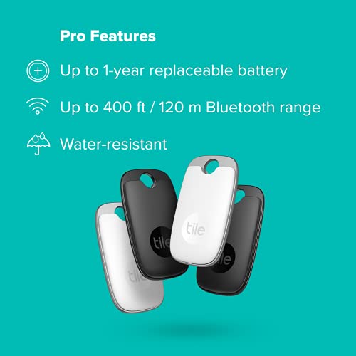 2022 Tile Pro - 4 Pack Bluetooth Item Finder