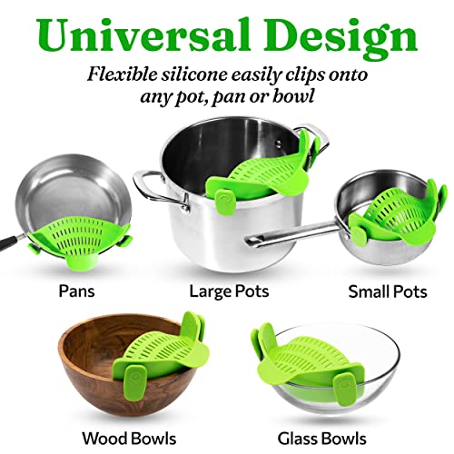Silicone Snap N' Strain - Clip-On Colander