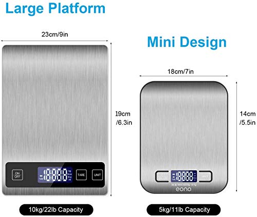 Eono Stainless Steel Kitchen Scale - 5KG
