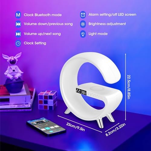 Jalann Smart Lamp Bluetooth Speaker with Wireless Charger