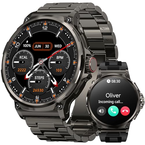 TICWRIS Smart Watch: Ultra-Large Screen, Military Bluetooth
