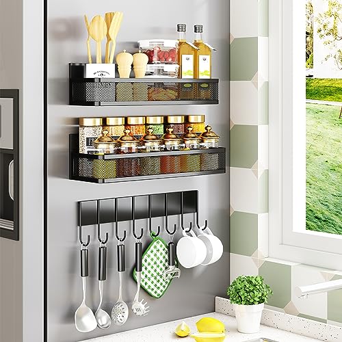 Miyawell Magnetic Spice Rack, 3 Pack Fridge Organizer