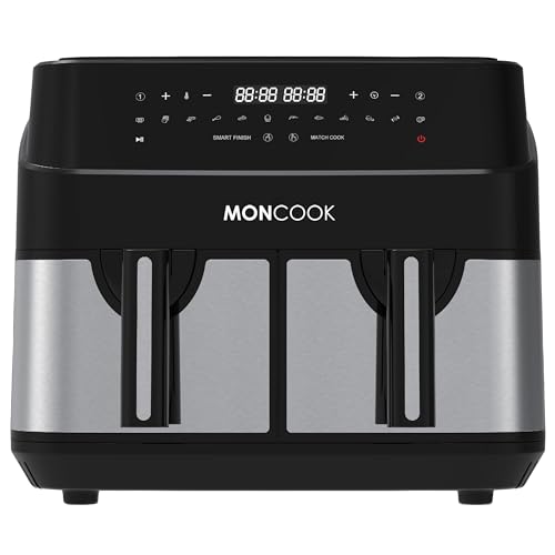 MONCOOK 10L Double Air Fryer with 2 Baskets