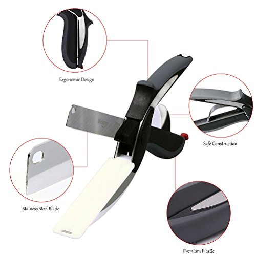 Vicloon Kitchen Scissors with Cutting Board - 2-in-1 Gadget
