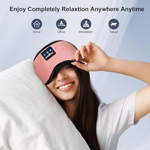 Bluetooth Sleep Headphones Mask with 14 Hrs Playtime