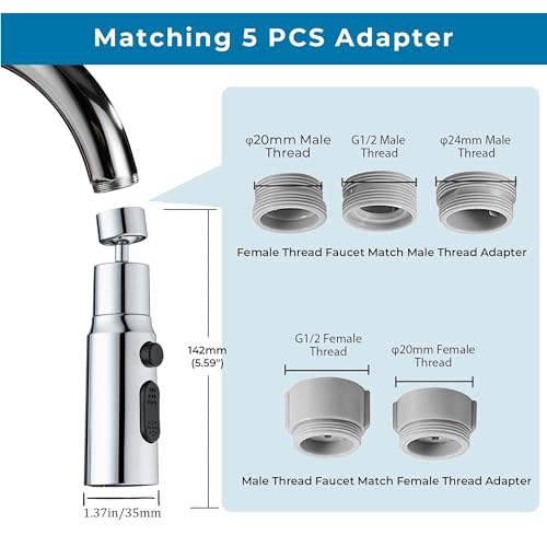 Kitchen Faucet Aerator with 360° Swivel - YOXITIXOY