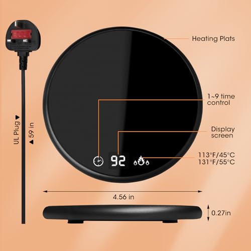 Smart Electric Coffee Mug Warmer with LED Display
