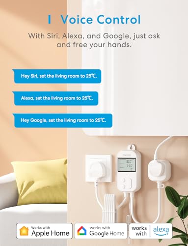 Smart Wi-Fi Thermostat for Heating & Cooling, Energy Monitoring