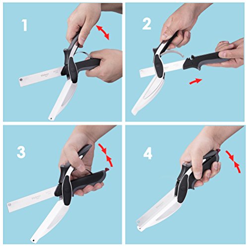 Vicloon Kitchen Scissors with Cutting Board - 2-in-1 Gadget