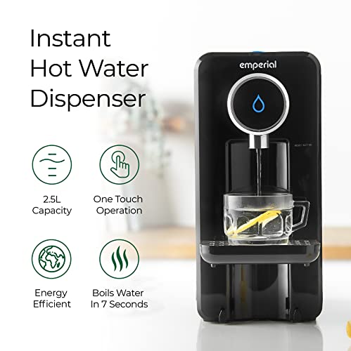 Emperial Instant Hot Water Dispenser Kettle - Black