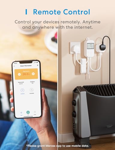 Smart Wi-Fi Thermostat for Heating & Cooling, Energy Monitoring