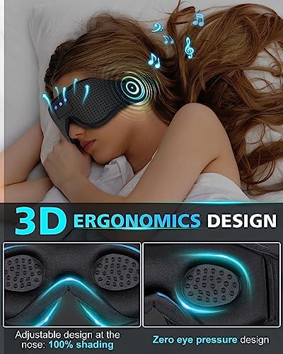 MOXTOYU Bluetooth Sleep Mask Headphones - Black