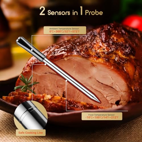 Bluetooth Wireless Meat Thermometer for Grill BBQ Smoker