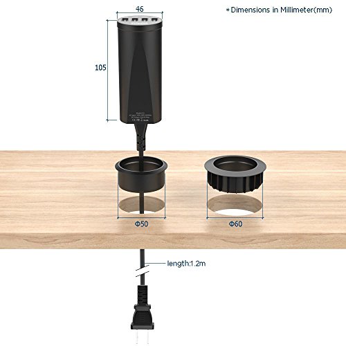 4 USB Port Desk Charger for iPad/Tablet and iPhone/Smartphones