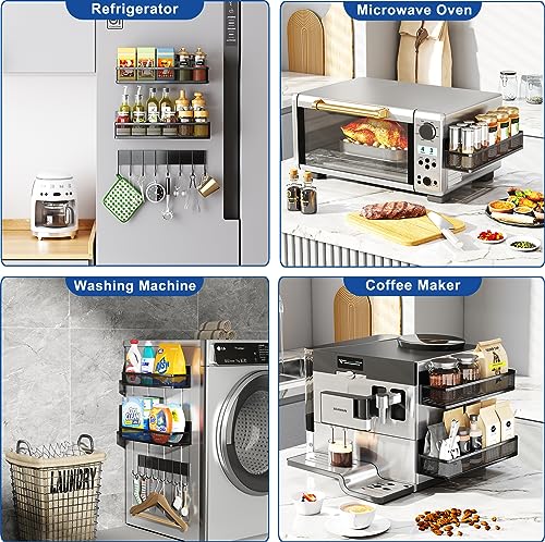 Miyawell Magnetic Spice Rack, 3 Pack Fridge Organizer
