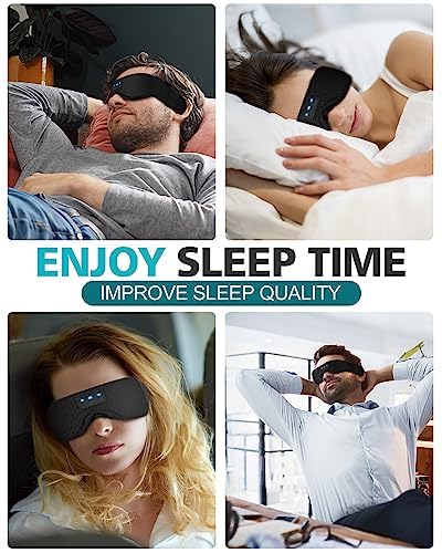 MOXTOYU Bluetooth Sleep Mask Headphones - Black