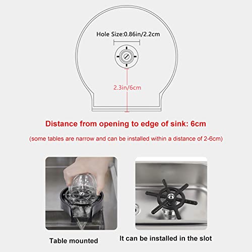 Automatic Glass Rinser Cup Washer for Kitchen Sink