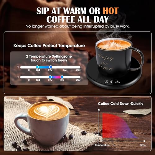 Smart Electric Coffee Mug Warmer with LED Display