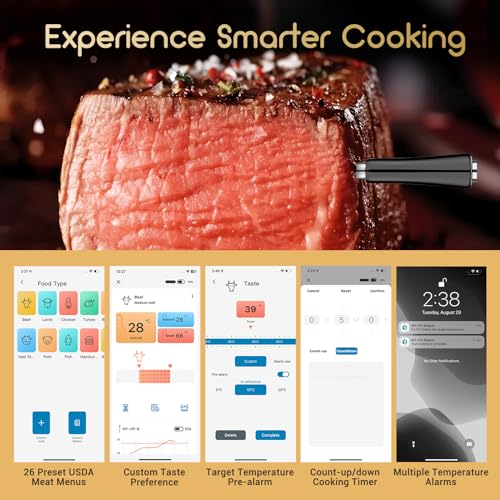 Bluetooth Wireless Meat Thermometer for Grill BBQ Smoker