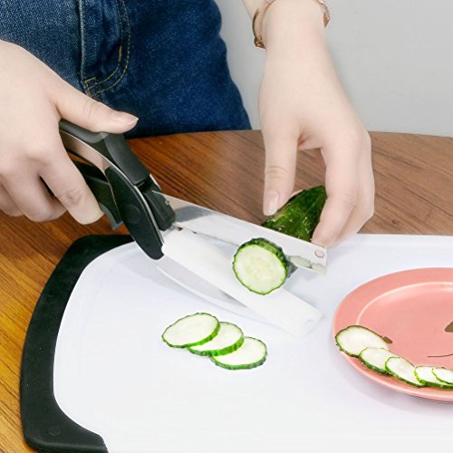 Vicloon Kitchen Scissors with Cutting Board - 2-in-1 Gadget