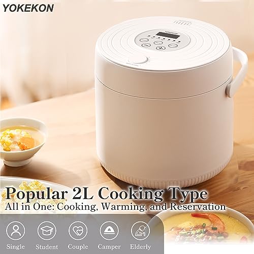 Yokekon Electric Mini Rice Cooker - 2L, 6-in-1
