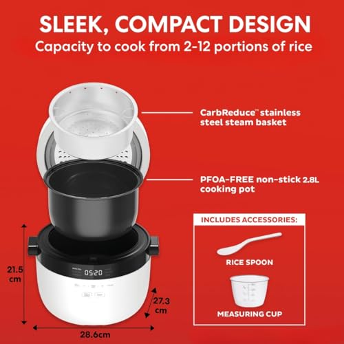 12 Cup Instant Rice Cooker with Steamer and Sauté