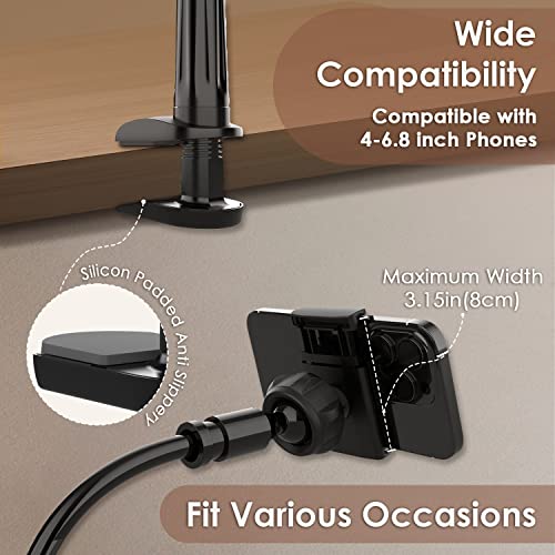 Adjustable Gooseneck Phone Holder for iPhones and Samsung