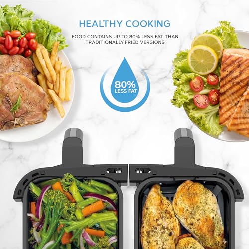 MONCOOK 10L Double Air Fryer with 2 Baskets