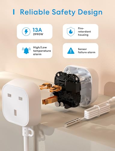 Smart Wi-Fi Thermostat for Heating & Cooling, Energy Monitoring