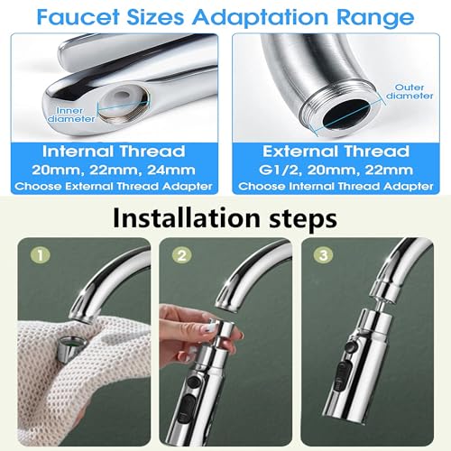 Kitchen Faucet Aerator with 360° Swivel - YOXITIXOY