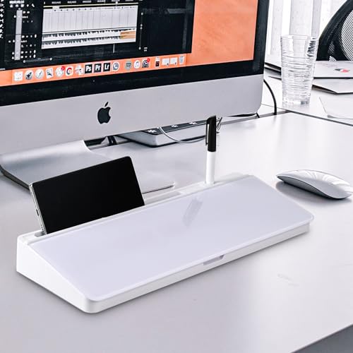 Desktop Glass Whiteboard Organizer with Pen and Eraser