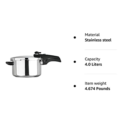 Smart Plus Prestige Pressure Cooker - 4 Litre, Stainless Steel