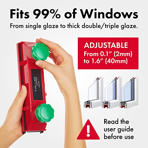 Tyroler Bright Tools Magnetic Window Cleaner: Universal Fit, 2-40mm