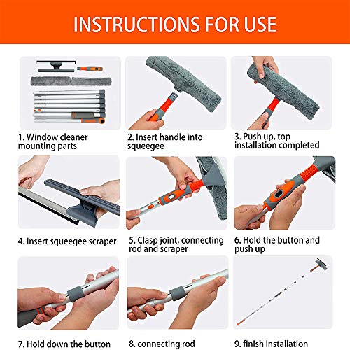 2-in-1 Window Squeegee: Professional Cleaning Tool