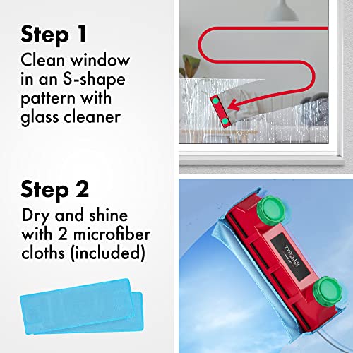 Tyroler Bright Tools Magnetic Window Cleaner: Universal Fit, 2-40mm