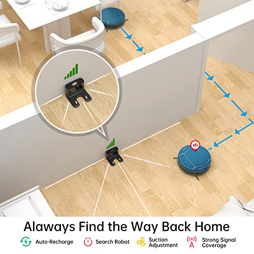 OKP K2P Robot Vacuum Cleaner - High Suction Power, Smart+ Alexa