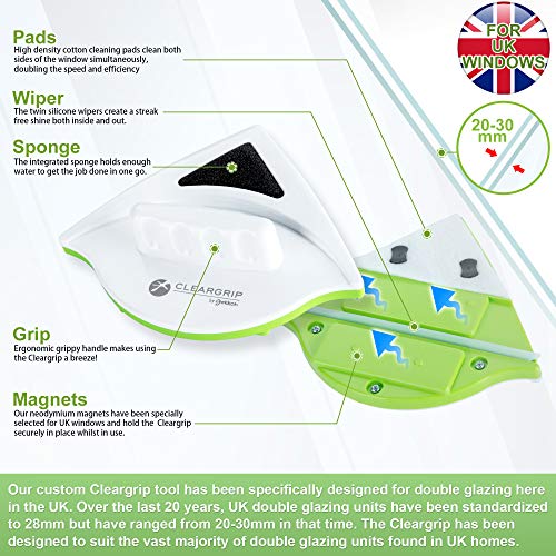 Double Sided Magnetic Window Cleaner for 20-30mm Glass