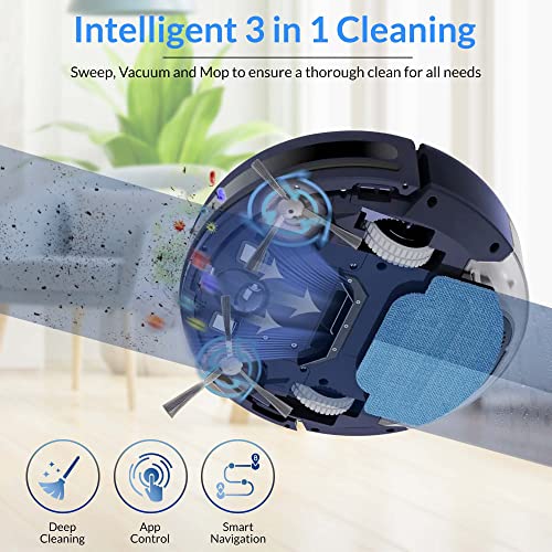 VacBuddy: Smart Robot Vacuum Cleaner, 1400pa, Pet-Friendly