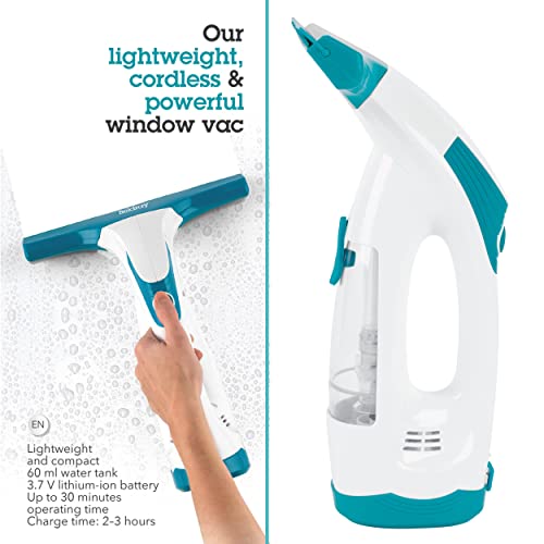 Beldray Cordless Window Vacuum - Rechargeable Window Cleaner