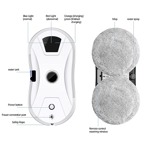 Electric Window Cleaning Robot with Remote Control - Powerful Suction